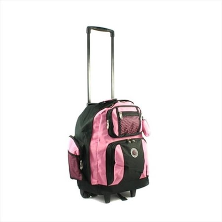 Transworld Transworld 738131-PNK Roll-Away Deluxe Rolling Backpack; Pink 738131/PNK